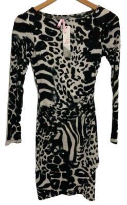Lipsy London Dress Women's Size UK 8 Animal PrintLined Tiger