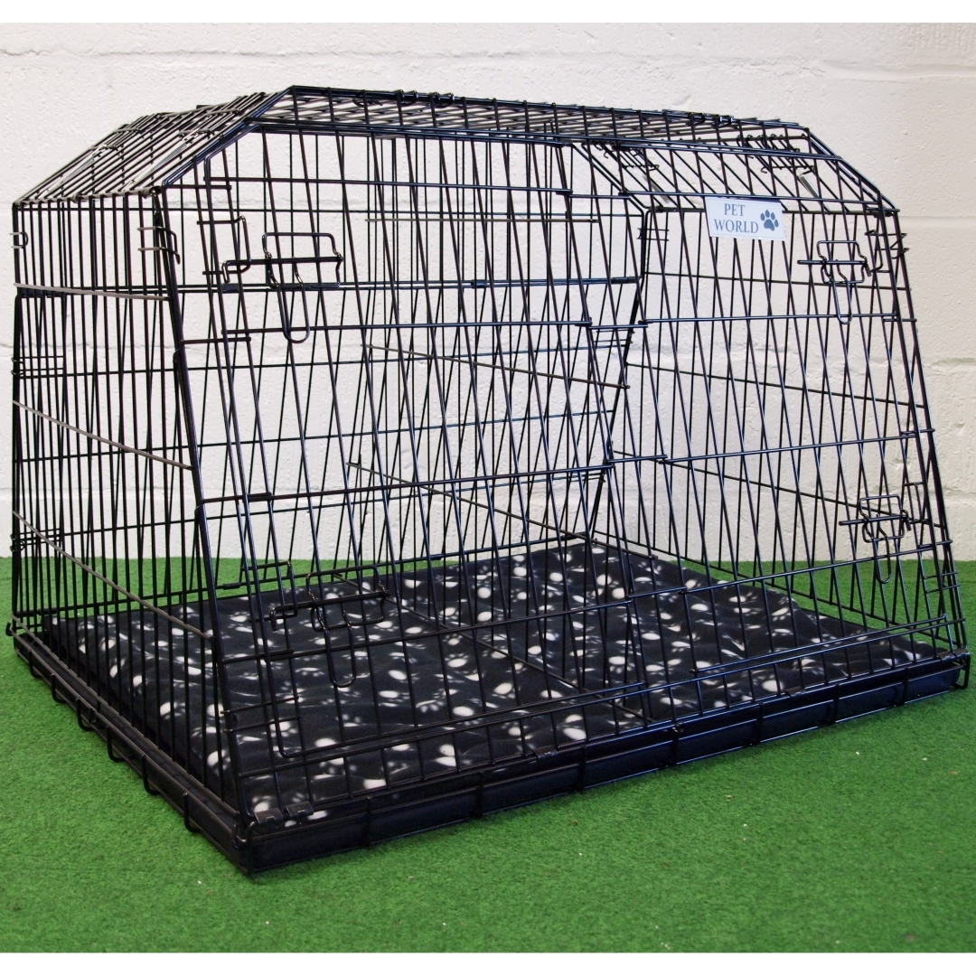 38"" Sloping Dog Cage for Car Estate 4x4 – Travel Boot Crate Puppy Training