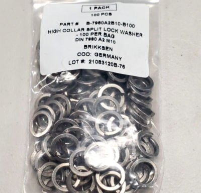 #ad New M10 High Collar Split Lock Washers DIN 7980 Grade A2 100pcs $10.15