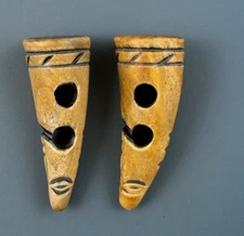 LARGE TOGGLE BUTTON CLOTHING BUTTON - HORN - SET OF 2