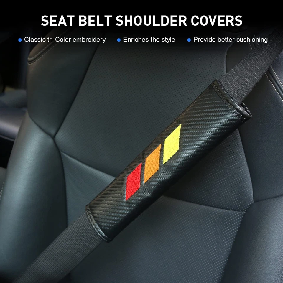 2x Almohadillas de hombro para cubierta de cinturón de seguridad tricolor para automóvil Toyota Tacoma Rav4 Foto 2 de 4