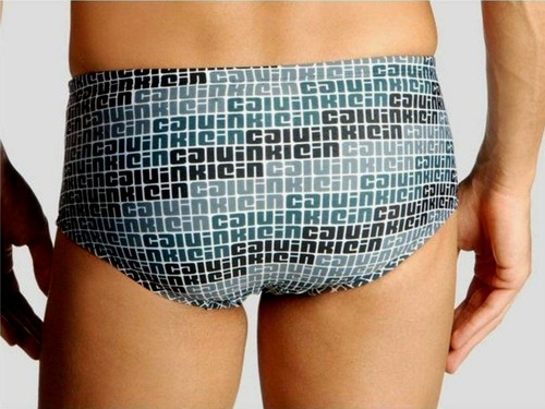 NEW MENS CALVIN KLEIN OMBRE LOGO SWIMMING TRUNKS SWIM BRIEFS SMALL 28/30 WAIST - Picture 4 of 4