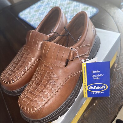 Dr Scholls Womens Bridle Size Brown Leather Slip On Comfort