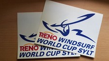 2 Sticker ca. 10,5 x 14,0 RENO Windsurf Word Cup Sylt 2011 cm ungeklebt