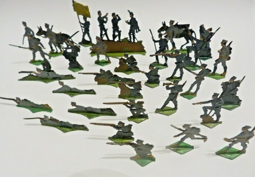 Flat D Pewter - Zinnfiguren - Flat Tin: 32 Chasseurs Jaëger Heinrichsen