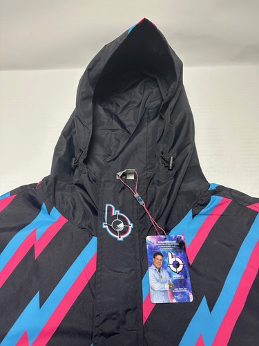 Bang Revolution Energy Drink Windbreaker Anorak Jacket M/L Black Pink Blue RARE - Picture 8 of 12