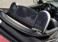 MGF TF CHROME ROLL BARS + WIND DEFLECTOR. 1996 TO 2012