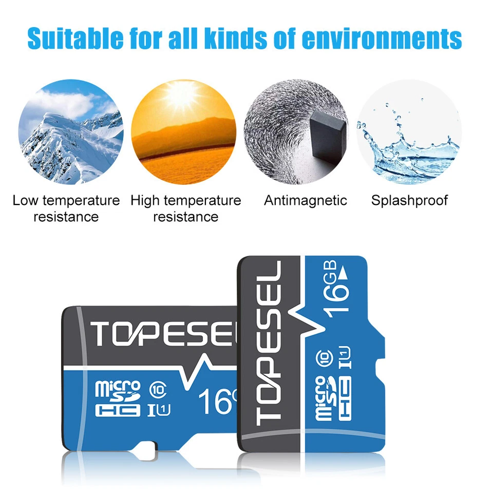 TOPESEL 10/100PCS 16GB Micro SD SDHC Memory Card TF SD Card High Speed Wholesale - Image 3 of 4