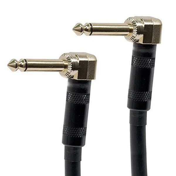 3FT Premium 6.35mm 1/4" Mono TS Male to Male Right Angle Audio Cable 16AWG Gold - Image 2 of 2