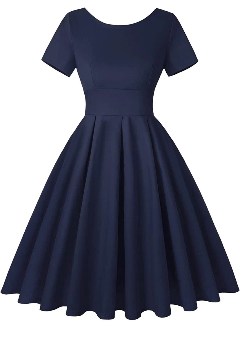 Short sleeve deals swing dress