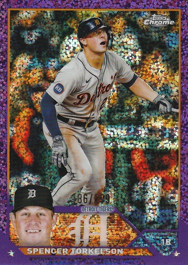 Spencer Torkelson PURPLE SPECKLE REFRACTOR /299 2023 Topps Chrome Detroit Tigers