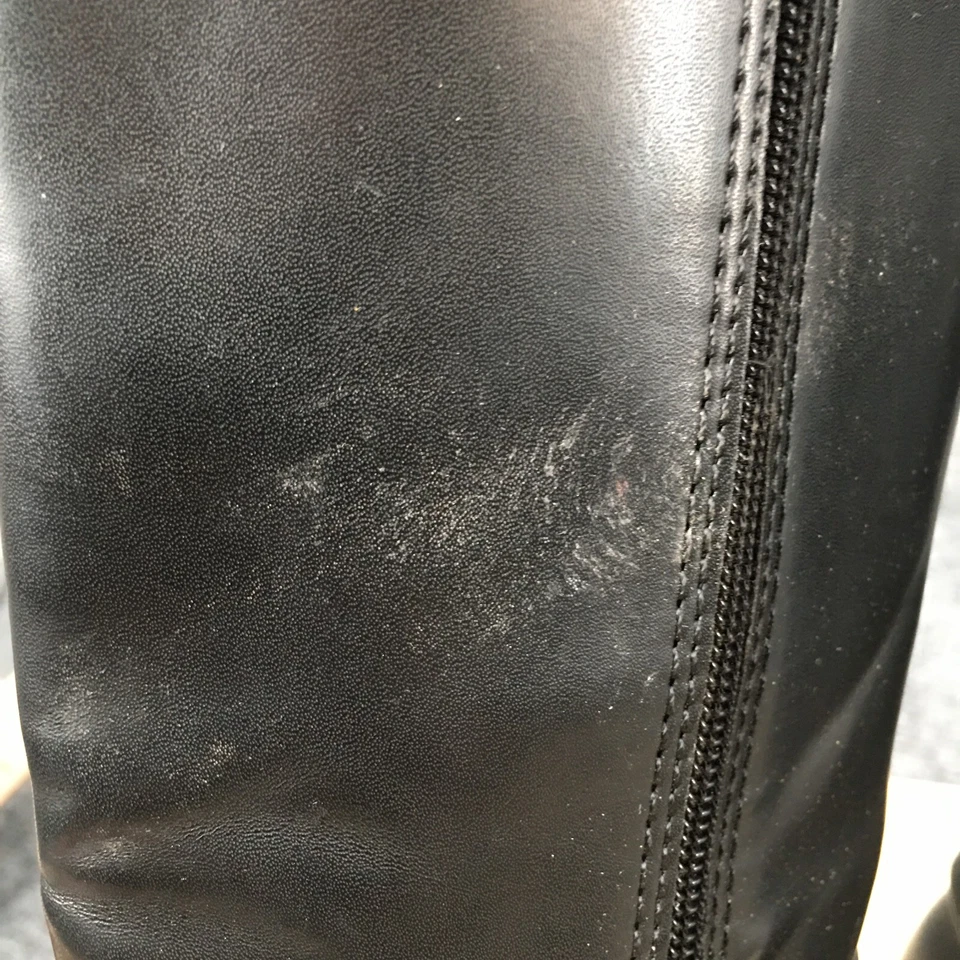 Chaps Botas Mujer 9.5 B Rubí Alto Montar Negro Hasta la Rodilla Hebilla Correa Comodidad Foto 4 de 4