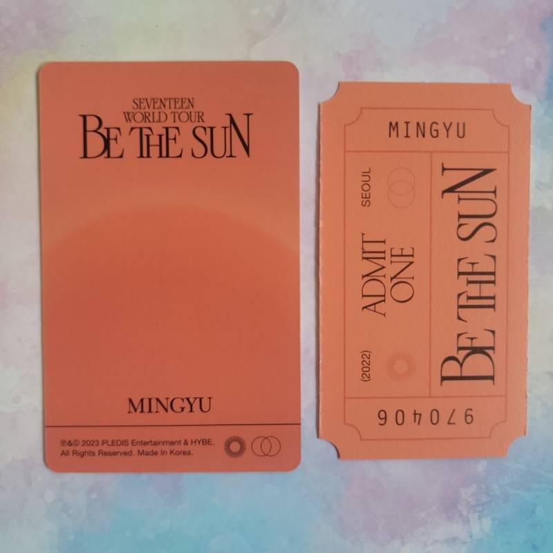 SEVENTEEN WORLD TOUR BE THE SUN - SEOUL Photocard SVT DVD PC | eBay