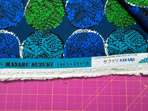 3M X 110cm Masaru Suzuki “safari” Japanese Printed Cotton Lawn Fabric Destash - Picture 3 of 3