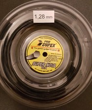 Pro Supex Super Nova Sechskant-Polyester-Tennisschnur 200 m (1,28 mm, schwarz)