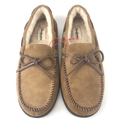 Dearfoams Genuine Suede Moc Slippers Men