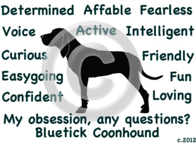 Bluetick Coonhound Dog My Obsession, Any Questions? T-shirt  Choices