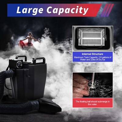 Low Smoke Lying Laying Dry Ice Effect Ground Fog Machine with Nozzle &Tube 3500W