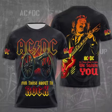 AC/DC For Those About To Rock Double Sided Shirt L/XL New