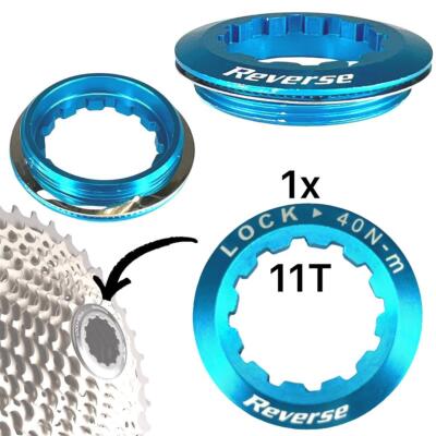 Reverse Kassettenverschlussring Fahrrad MTB ebike Kassetten Lock Ring hellblau