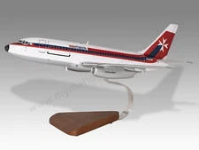 Boeing 737-200 Air Malta Desk Wood Airplane New Model Large Scale 1/72