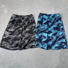 UNDER ARMOUR Athletic Shorts YLG 2 pair lot Gym Workout Basketball Train