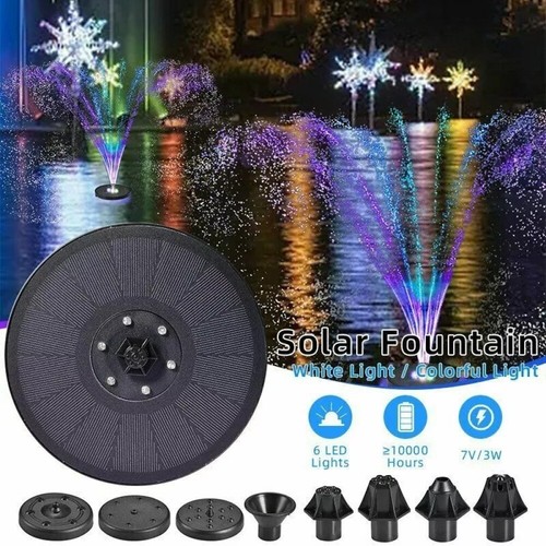 LED Solar Pumpe mit Akku Teich Brunnen Springbrunnen Fontäne Garten Wasserspiel - Bild 10 von 10
