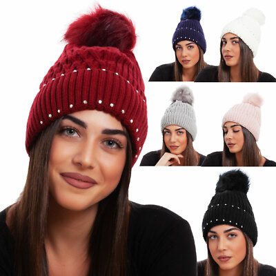 Cappello cappellino donna kawaii berretto tricot pompon ponpon