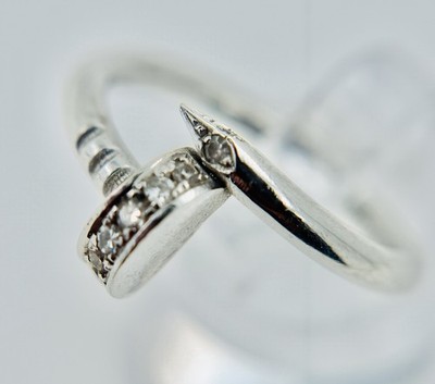 Cartier 18K White Gold Juste Un Clou Classic  Diamond Ring size52; 4.25g approx.