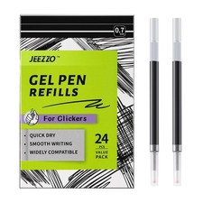Gel Ink Refills for Retractable Click Pens, Medium Point Pen Refills Compatib...