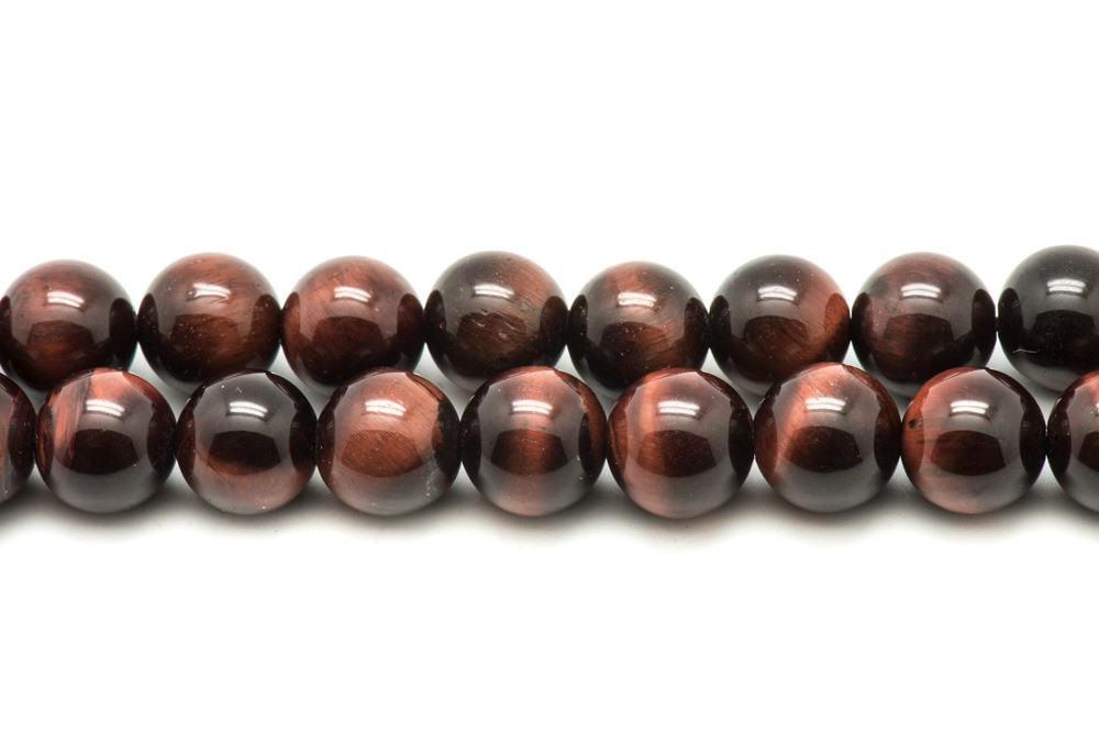 Perles de Pierre de Qualité Oeil de Taureau Boules 14mm Minéraux Naturels Sélectionnés pour Joaillerie