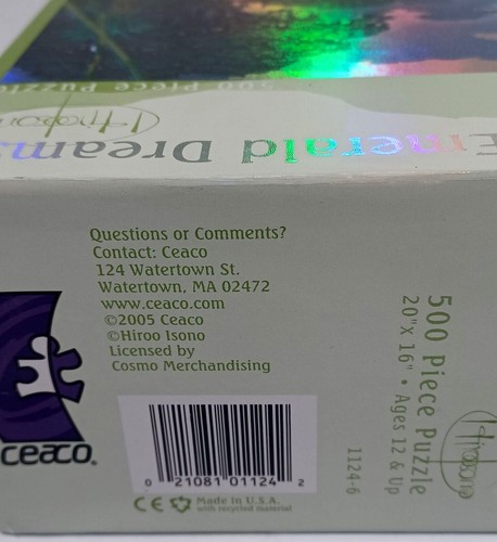 New Hiro Isono Emerald Dreams 500 Pc Jigsaw Puzzle Ceaco Holographic Art 2005 - Picture 6 of 9