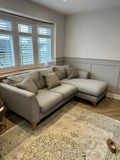 3 Seater Sofa with Chaise Long At The End Electric Recliner Chair Grey Fabric