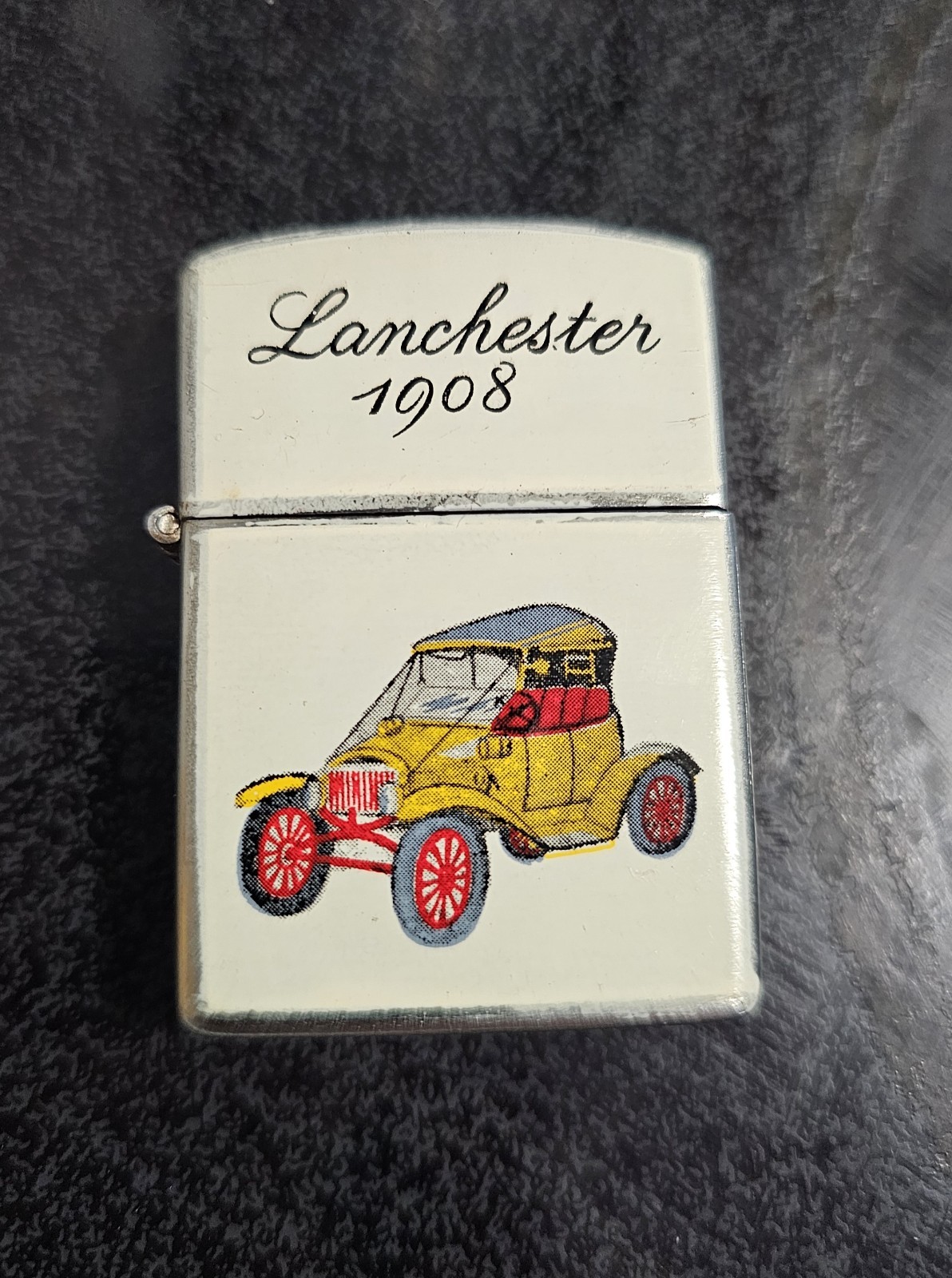 1908 LANCHESTER Antique Car 1950's Cigarette Lighter, Vintag