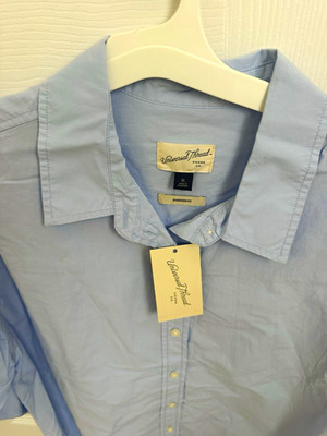Universal Thread Blue Oversized Long Sleeve Collared Button-Down XL