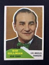 1960 Fleer Football Sid Gillman Los Angeles Chargers #7 A2