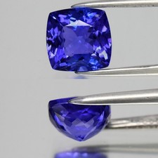 2.72ct VS Cushion Natural AAA D Block Violet Blue Tanzanite - Tanzania Gem