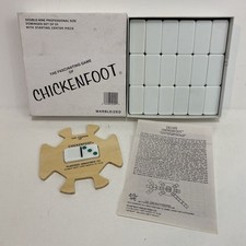 Vintage ChickenFoot COLORFUL Dominoes Jumbo Dots with Center Piece 1986