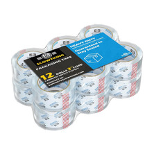 Heavy Duty Clear Packing Tape Refills 12 Pack 1.88" x 68 Yards 2.7 Mil