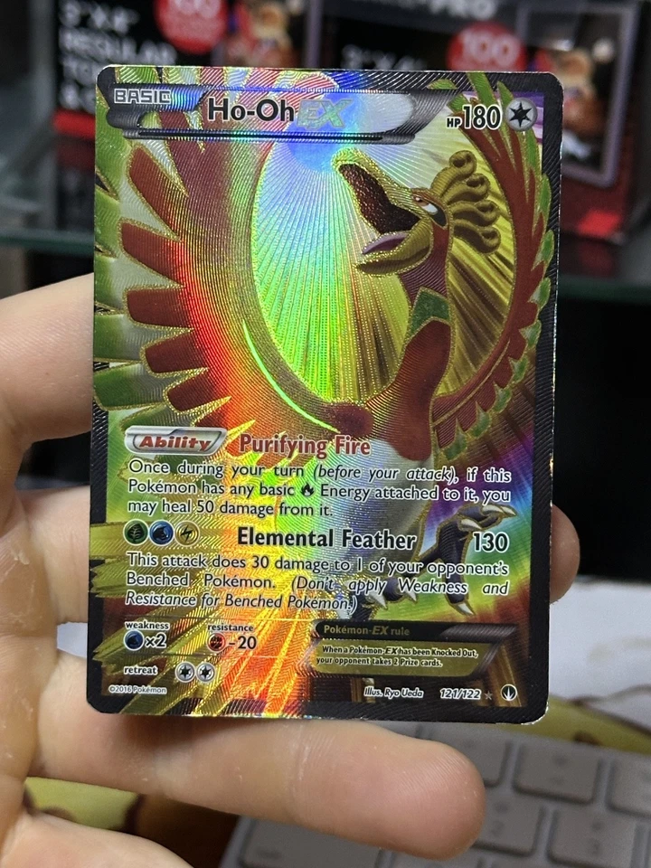 Ho-Oh EX 121/122 XY BREAKpoint 2016 Full Art Holo Pokémon Card TCG - Image 3 of 4