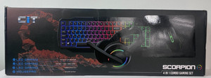 CIT Scorpion 4 in 1 Gaming Set - Tastatur, Maus, Headset & Mausmatte - PC Gaming