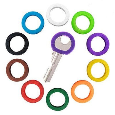 10 Pack Silicone Key Cap Tags,Plastic Key Identifier Rings,Key ID Rings,1 Pcs...