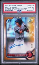 2022 Bowman Draft - Chrome Draft Pick Autographs Mikey Romero #CDA-MR Gold...