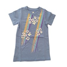 Tea Collection Cotton Short Sleeve Purple Rainbow T-Shirt Dress. Size 2. NWT