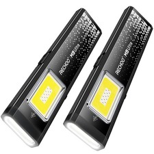 Flat EDC Flashlight Rechargeable, 8-Mode Slim Pocket Flashlight with Magnetic...