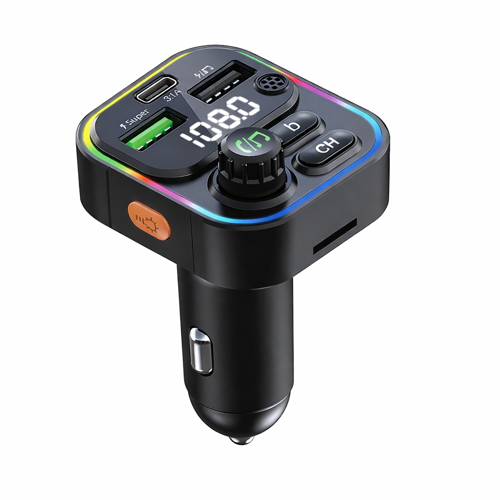 Car Charger Bluetooth 5.0 Wireless FM Transmitter MP3 Player USB PD Fast Adapter