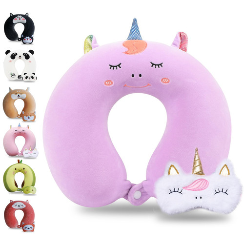 Cartoon Headrest & Neck Pillow for Boys & Girls, Teens, Travel Accessories fo... - Foto 1 di 6