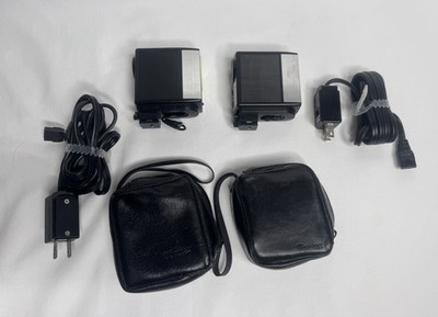 Lot of 2 VIVITAR Auto 252 Flashes w/ Cases & Cords (Working)