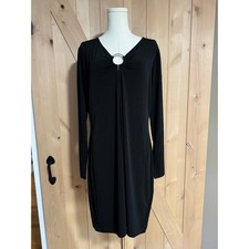 Michael Kors | NWT Center Front Ring Cutout Long Sleeve Black Dress | Size XL