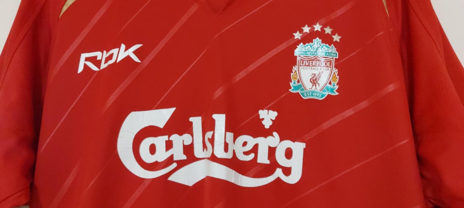 Liverpool 05/06 Champions League Home Shirt Gerrard Authentic Men’s Medium Top thumbnail 4